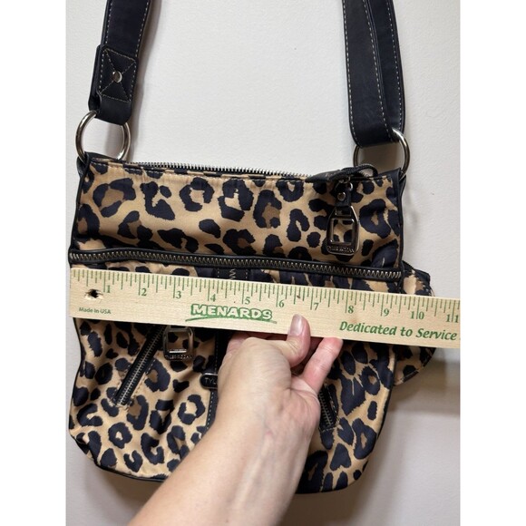 Tyler Rodan Leopard Print Shoulder Bag Black Trim Animal Print Coin Purse Y2K - Picture 4 of 7